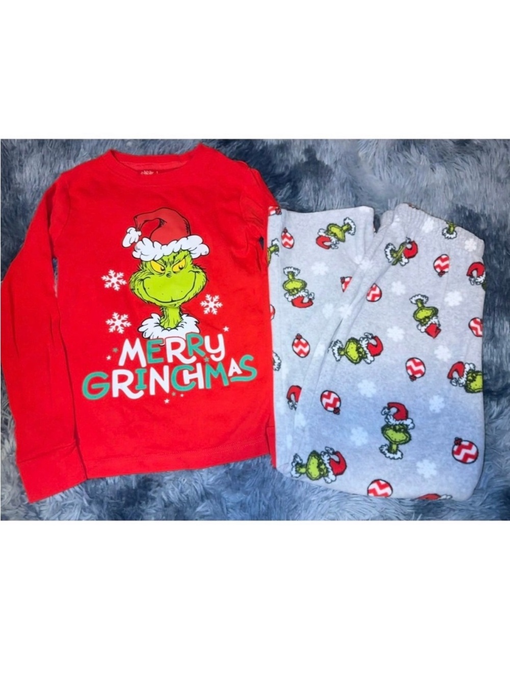 Merry Grinchmas Red Kids Pajama Set